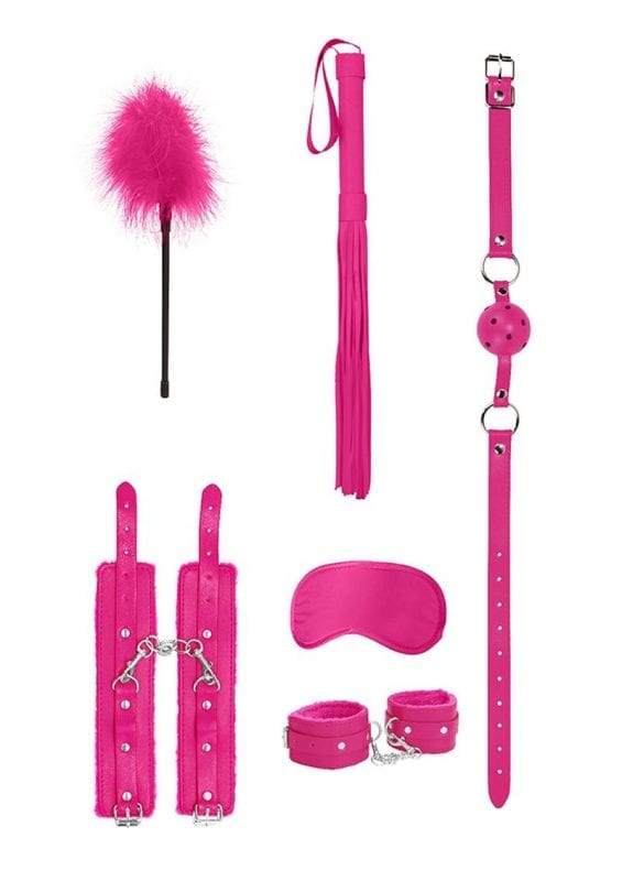 Ouch! Kits Beginners Bondage Kit (6 pieces) - Pink
