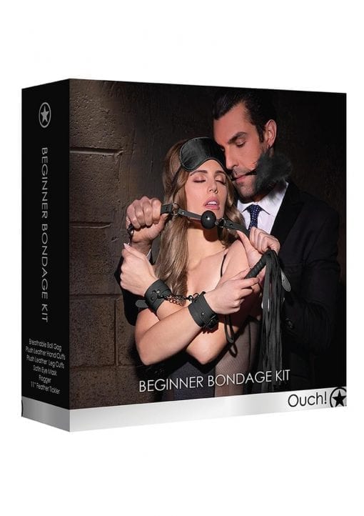 Ouch! Kits Beginners Bondage Kit (6 pieces) - Black