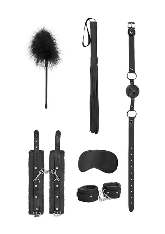 Ouch! Kits Beginners Bondage Kit (6 pieces) - Black