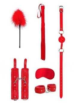 Ouch! Kits Beginners Bondage Kit (6 pieces) - Red