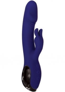 Bunny Buddy Rechargeable Silicone Dual Vibrator With Clitoral Stimulator - Purple