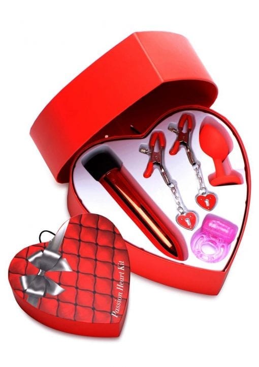 Frisky Passion Heart Kit (Set of 4) - Red/Black