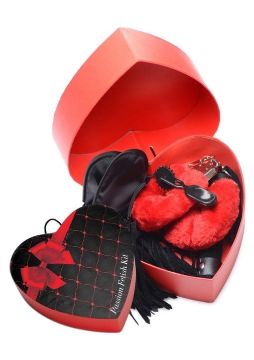 Frisky Passion Fetish Kit (Set of 4) - Red/Black