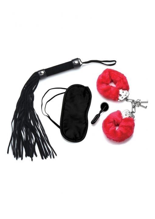 Frisky Passion Fetish Kit (Set of 4) - Red/Black