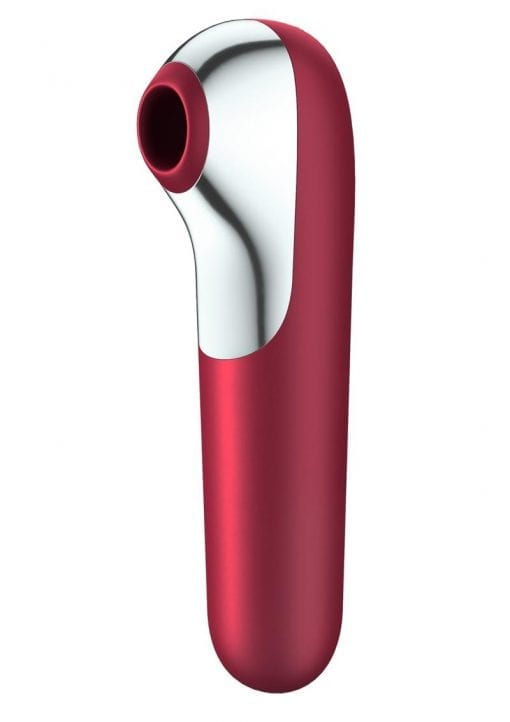 Satisfyer Dual Love Rechargeable Silicone Vibe With Clitoral Stimulator - Pink