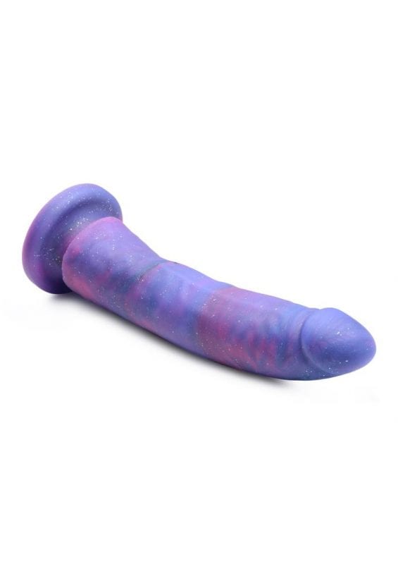 Strap U Magic Stick Glitter Silicone Dildo 8in - Purple