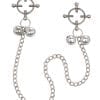 Nipple Grips 4-Point Nipple Press With Bells - Silver