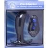 Zeus Pro-Shocker 8X Vibrating andamp; E-Stim Silicone Rechargeable Prostate Plug With Remote Control - Black