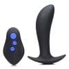 Zeus Pro-Shocker 8X Vibrating andamp; E-Stim Silicone Rechargeable Prostate Plug With Remote Control - Black