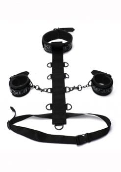 Whipsmart Adjustable Body Harness Restraint 3pc - Black