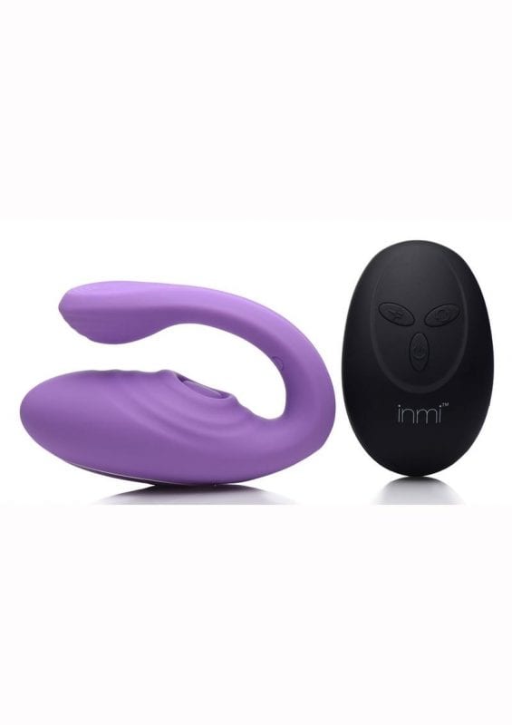 Inmi 7X Pulse Pro Pulsing Silicone Rechargeable Clit Stim Vibe With Remote Control - Purple