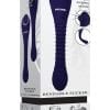 Bendable Sucker Dual End Silicone Rechargeable Vibrator - Purple