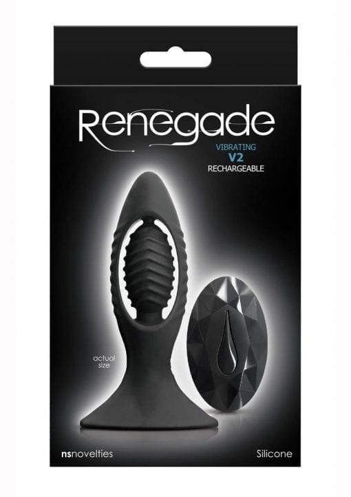 Renegade V2 Silicone Rechargeable Anal Plug - Black