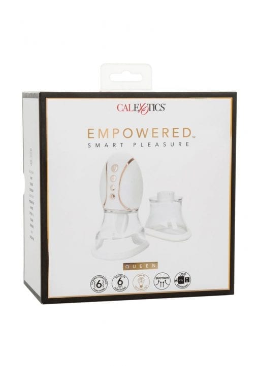 Empowered Smart Pleasure Queen Silicone Rechargeable Stimulator - White