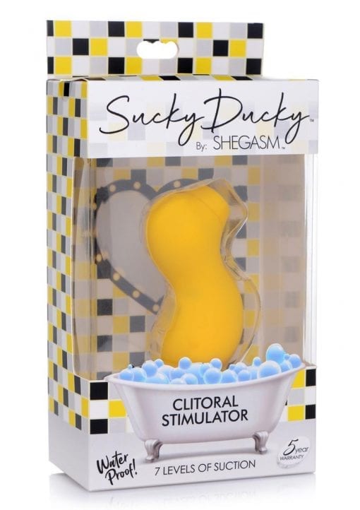 Inmi Shegasm Sucky Ducky Silicone Rechargeable Clitoral Stimulator - Yellow