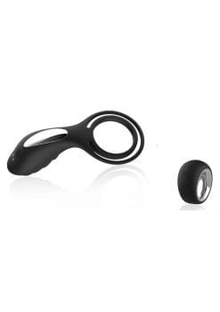 Doctor Loves Zinger Plus Silicone Rechargeable Vibrating Cock Ring With Remote Control - Black