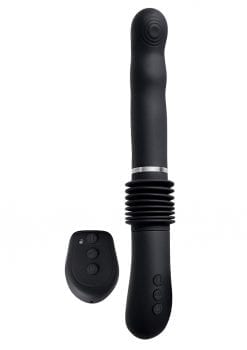 G Force Thruster Silicone Rechargeable Vibrator With Remote Control - Black