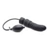 Master Series Dick-Spand Inflatable Silicone Dildo - Black
