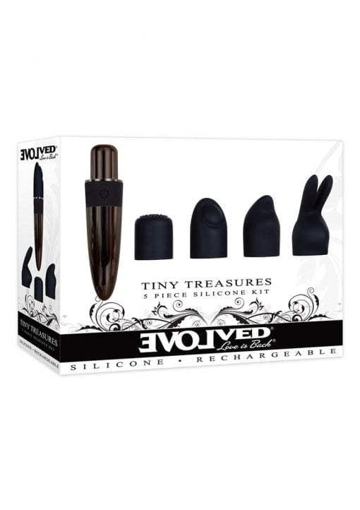 Tiny Treasures Silicone Rechargeable Vibe - Black