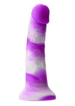 Colours Pleasures Yum Yum Silicone Dildo 7in - Purple