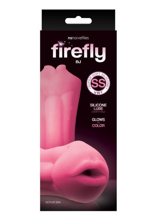Firefly BJ Silicone Masturbator Glow In The Dark - Mouth - Pink