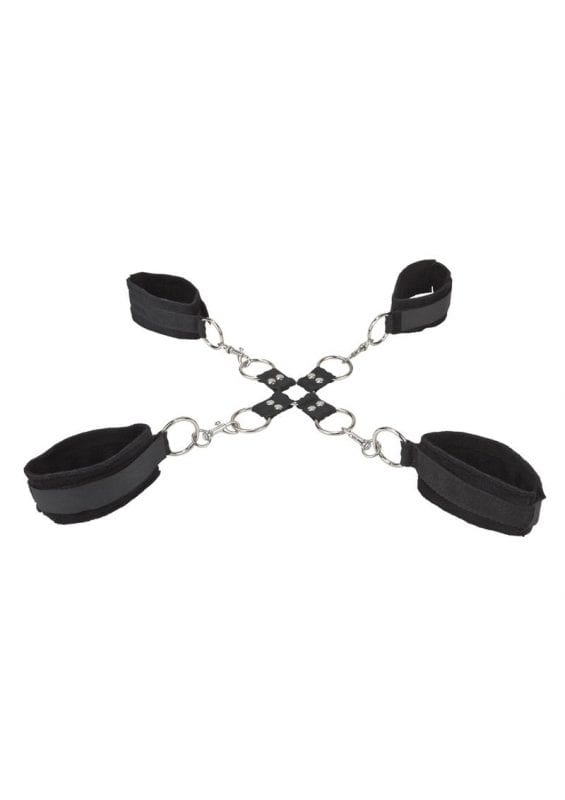 Ouch! Velcro Hand And Leg Cuffs - Black