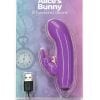 PowerBullet Alice`s Bunny Silicone Rechargeable Rabbit - Purple