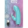 PowerBullet Alice`s Bunny Silicone Rechargeable Rabbit - Teal