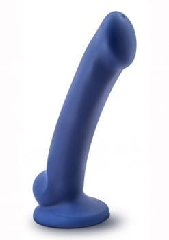 Avant D10 Ergo Mini Silicone Dildo With Suction Cup 6.5in - Indigo