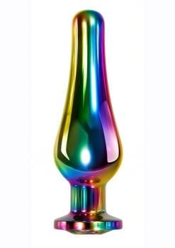 Rainbow Metal Anal Plug - Medium