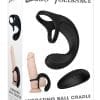 Zero Tolerance Vibrating Ball Cradle Silicone Rechargeable Cockring With Remote Control - Black