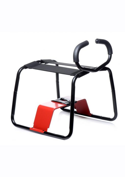 LoveBotz Bangin Bench EZ-Ride Sex Stool With Handles - Black/Red