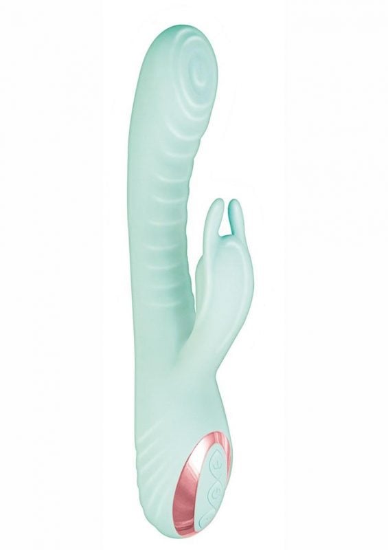 Exciter Thumping G-Spot Rechargeable Rabbit Vibrator - Aqua