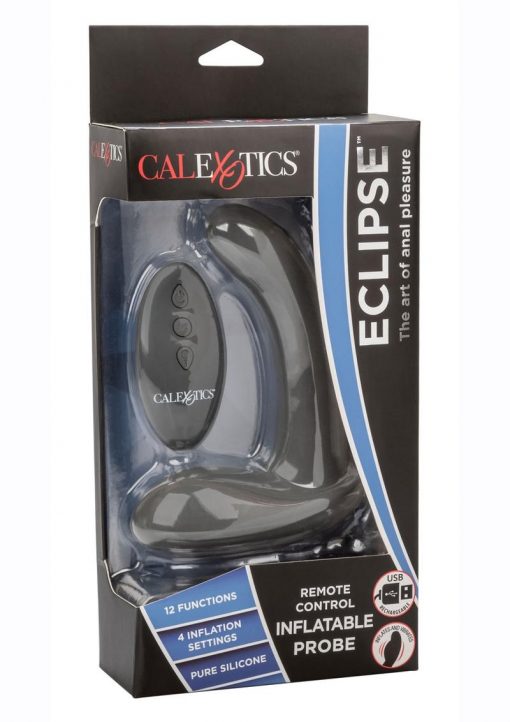 Eclipse Remote Control Inflatable Silicone Probe - Black