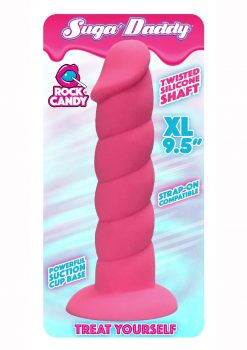 Suga-Daddy Silicone Dildo 9.5In - Pink