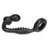 Hunkyjunk Ripple Silicone Textured Asslock - Black