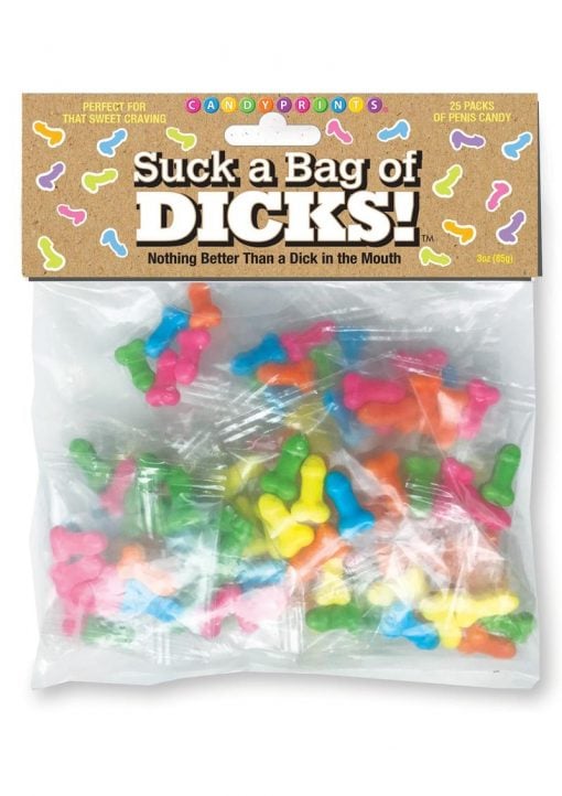Candy Prints Suck A Bag Of Dicks Assorted Flavors (25 Packs Per Bag)