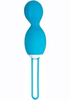 Twistin` The Night Away Silicone Rechargeable Egg With Remote Control - Blue