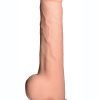 Fleshstixxx Silicone Bendable Dong with Balls 9in - Vanilla