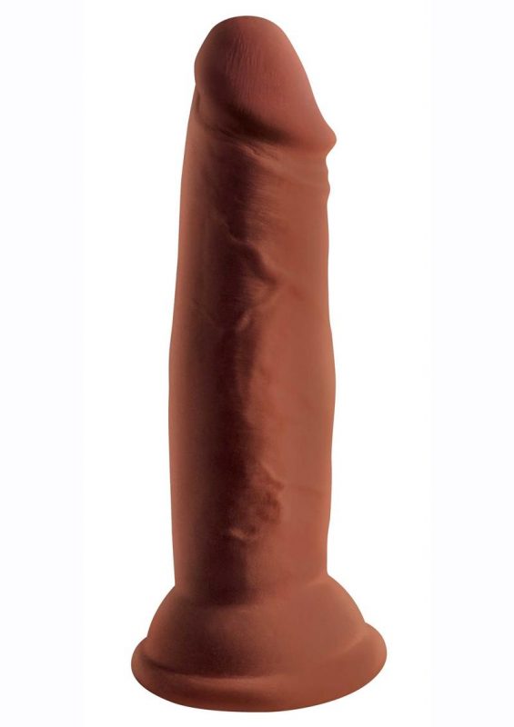 King Cock Plus Triple Density Dildo 6in - Chocolate
