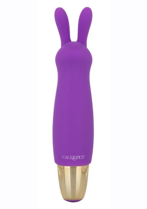 Slay #BuzzMe Rechargeable Silicone Rabbit Ears Bullet Vibrator  - Purple