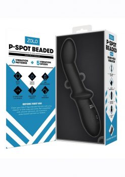 Zolo P-Spot Beaded Silicone Anal Vibe - Black