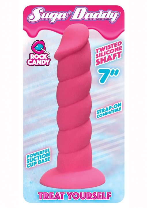 Suga` Daddy Silicone Dildo 7In - Pink