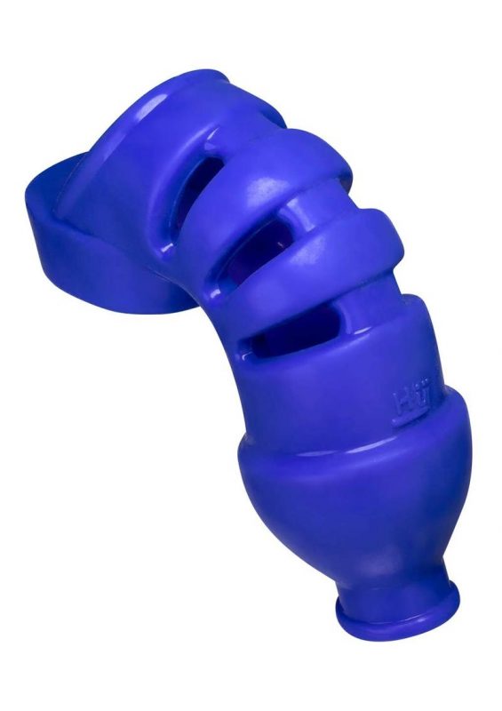 Hunkyjunk Lockdown Silicone Chastity Cage - Blue