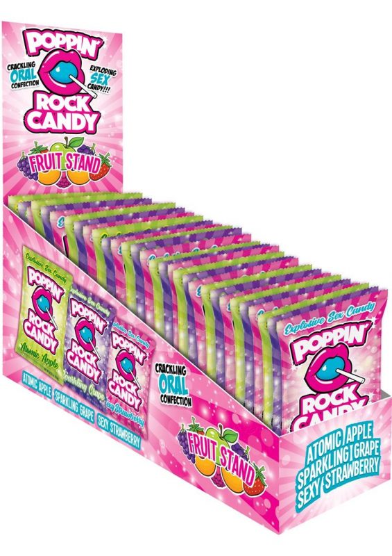 Popping Rock Candy Oral Sex Candy Display - Fruit Stand (36 pack per display)
