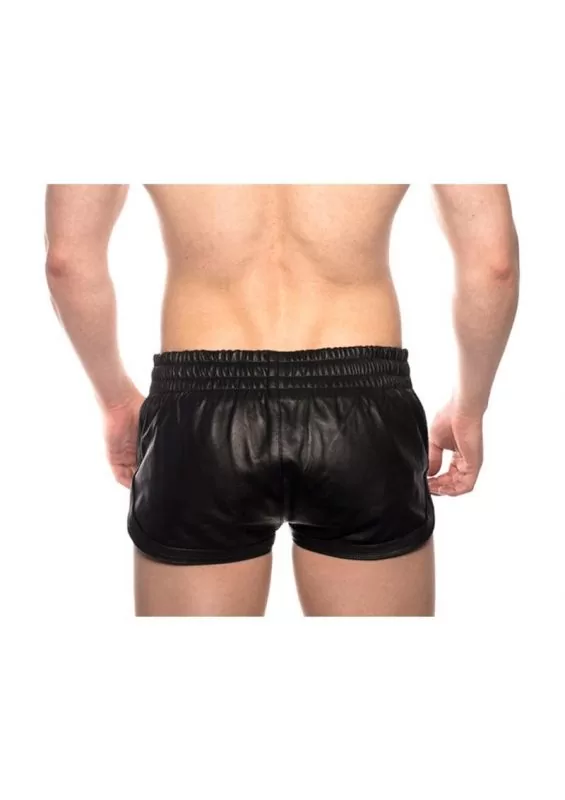 Prowler Red Leather Sport Shorts - XSmall - Black
