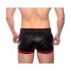 Prowler Red Leather Sport Shorts - 2XLarge - Black/Red