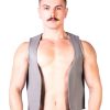 Prowler Red Monochrome Waistcoat - Small - Gray