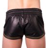 Prowler Red Leather Sport Shorts - XSmall - Black/Green