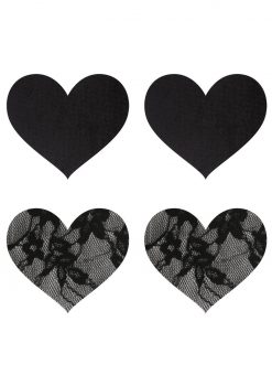 Satin And Lace Hearts Pasties